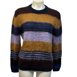 Paul Smith women’s striped mohair blend crewneck sweater size Large